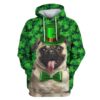 Cute Pug Custom T-shirt - Hoodies Apparel HD-PET110420 3D Custom Fleece Hoodies Hoodie S
