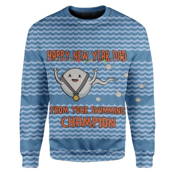 Dad I Am Your Swimming Champion Custom T-Shirts Hoodies Apparel FA-TA1112192 3D Custom Fleece Hoodies Long Sleeve S