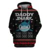 Daddy Shark At Christmas Custom T-shirt - Hoodies Apparel MV110578 3D Custom Fleece Hoodies Hoodie S