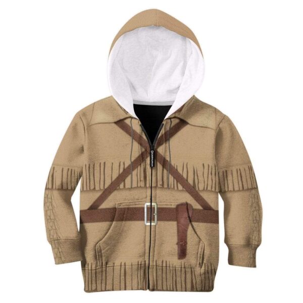 Daniel Boone Custom Hoodie Apparel HD-TA2091902K Kid 3D Apparel Kid Zip Hoodie 2XS/3-4 