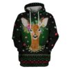 deer with flower crown Custom T-shirt - Hoodies Apparel HD-PET110227 3D Custom Fleece Hoodies Hoodie S
