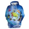 Dinosaur adventure in space Custom T-shirt - Hoodies Apparel GH110213 3D Custom Fleece Hoodies Hoodie S