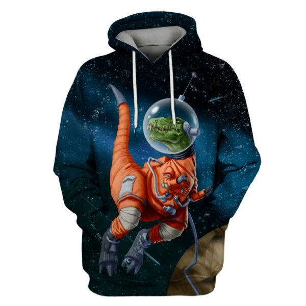 Dinosaur astronaut T-Shirts - Zip Hoodies Apparel GH110210 3D Custom Fleece Hoodies Hoodie S 