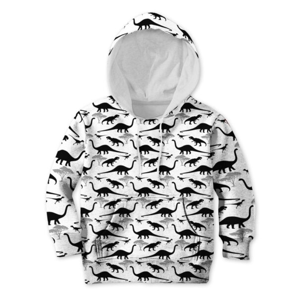 Dinosaurs with tree Kid Custom Hoodies T-shirt Apparel HD-GH110631K kid 3D apparel Kid Hoodie S/6-8 
