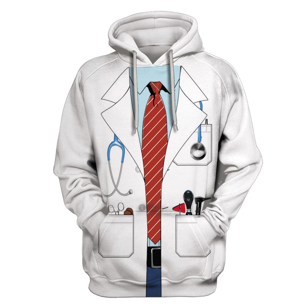 DOCTOR Custom T-shirt - Hoodies Apparel HD-GH20315 3D Custom Fleece Hoodies Hoodie S