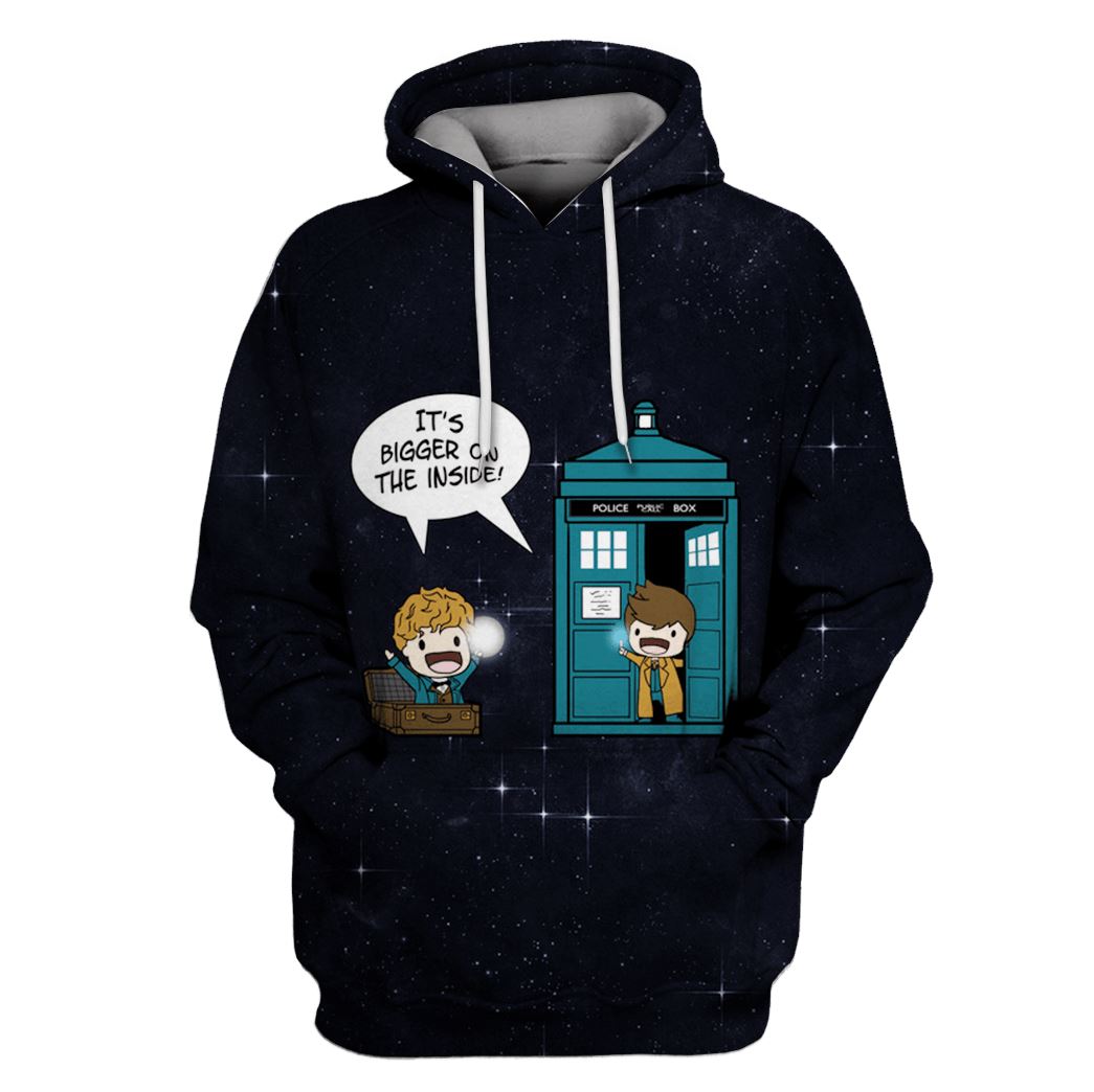 Doctor Who It's Bigger On The Inside Custom T-shirt - Hoodies Apparel HD-MV110669 3D Custom Fleece Hoodies Hoodie S