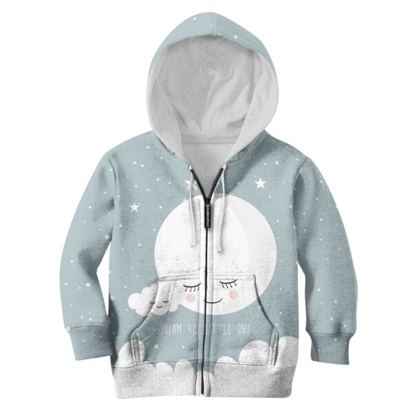 Dream Big Little One Custom Hoodies T-shirt Apparel HD-PET110393K kid 3D apparel Kid Zip Hoodie S/6-8 