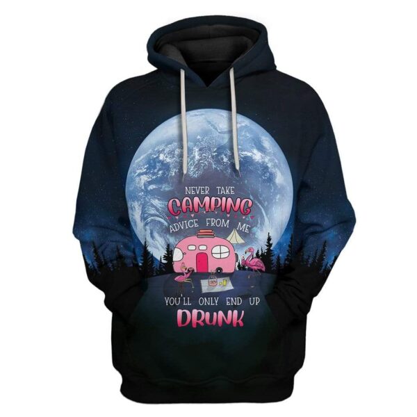 Drunk Flamingos Camping Custom T-Shirts Hoodies Apparel CP-DT0802201 3D Custom Fleece Hoodies Hoodie S 