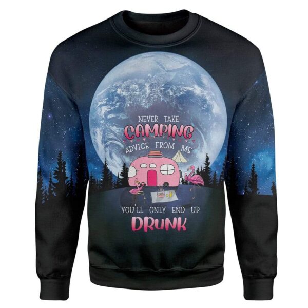 Drunk Flamingos Camping Custom T-Shirts Hoodies Apparel CP-DT0802201 3D Custom Fleece Hoodies Long Sleeve S