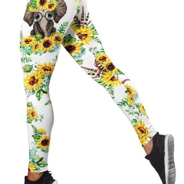 Elephant with flower Full-print Leggings HD-GH20288-LEG Leggings