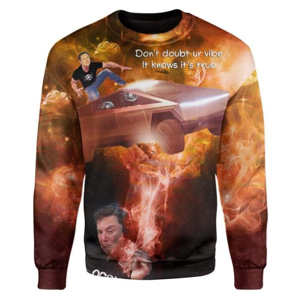 Elon Musk DonŸ??t Doubt ur Vibe Custom T-Shirts Hoodies Apparel HD-AT0502202 3D Custom Fleece Hoodies Long Sleeve S