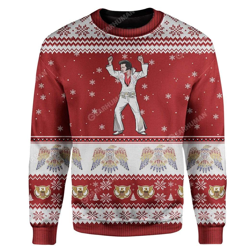 Elvis JKE Custom Sweater Apparel HD-GH13111901 Ugly Christmas Sweater Long Sleeve S