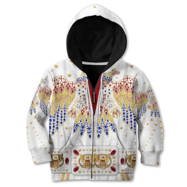 Elvis presley suit Kid Custom Hoodies T-shirt Apparel HD-GH1106173K kid 3D apparel Kid Zip Hoodie 2XS/3-4