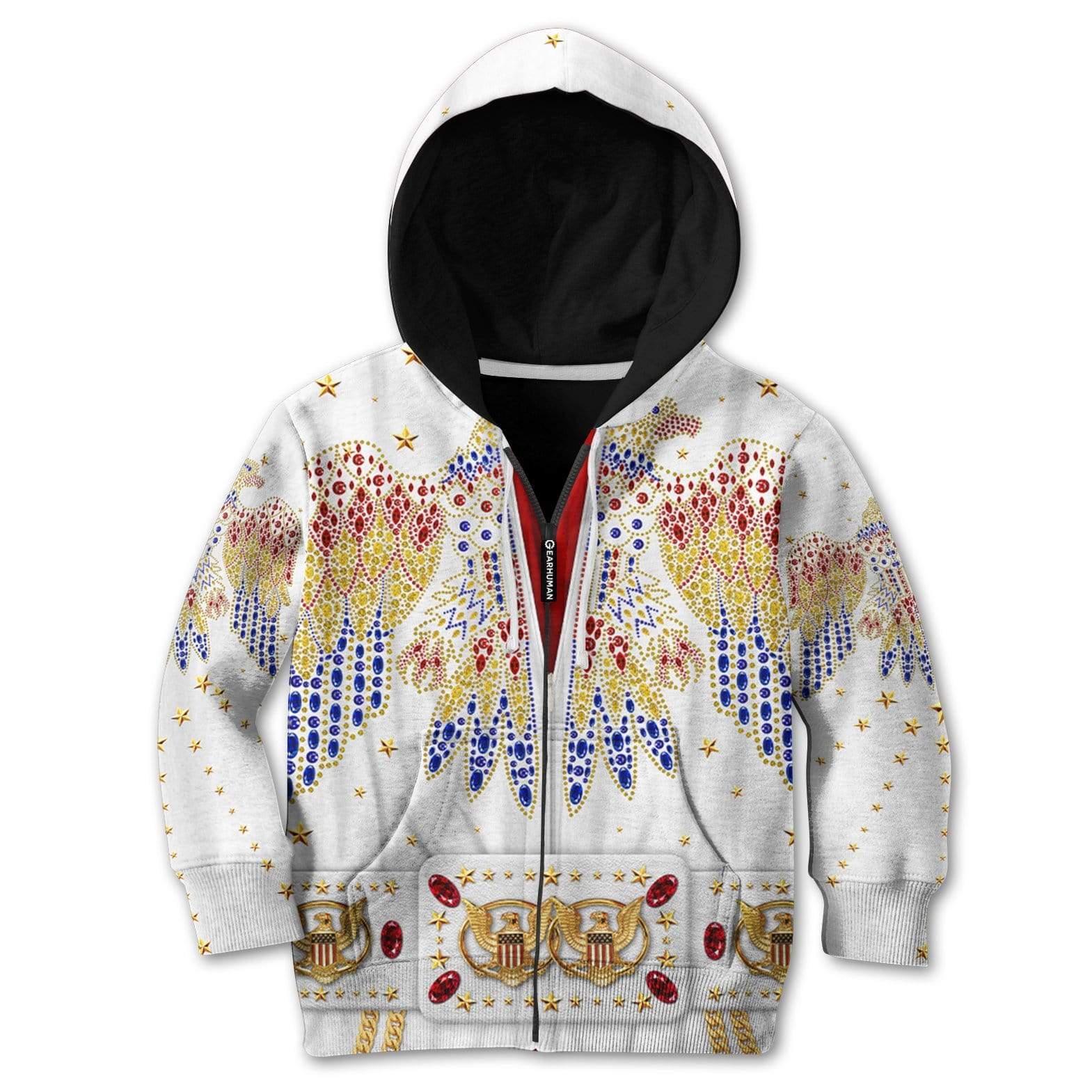 Elvis presley suit Kid Custom Hoodies T-shirt Apparel HD-GH1106173K kid 3D apparel Kid Zip Hoodie 2XS/3-4
