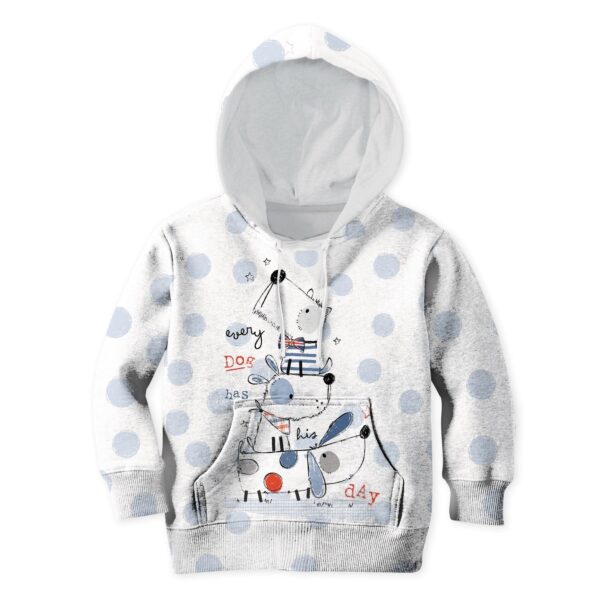 Every Dog Has His Day Custom Hoodies T-shirt Apparel HD-PET110289K kid 3D apparel Kid Hoodie S/6-8 