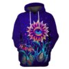 Eye Flower Outerspace Custom T-shirt - Hoodies Apparel CNB110110 3D Custom Fleece Hoodies Hoodie S