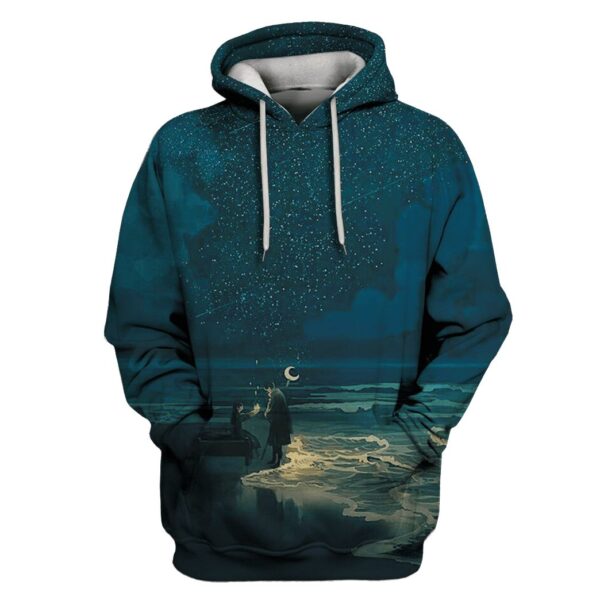 Falling Star Custom T-shirt - Hoodies Apparel HD-GH110452 3D Custom Fleece Hoodies Hoodie S 
