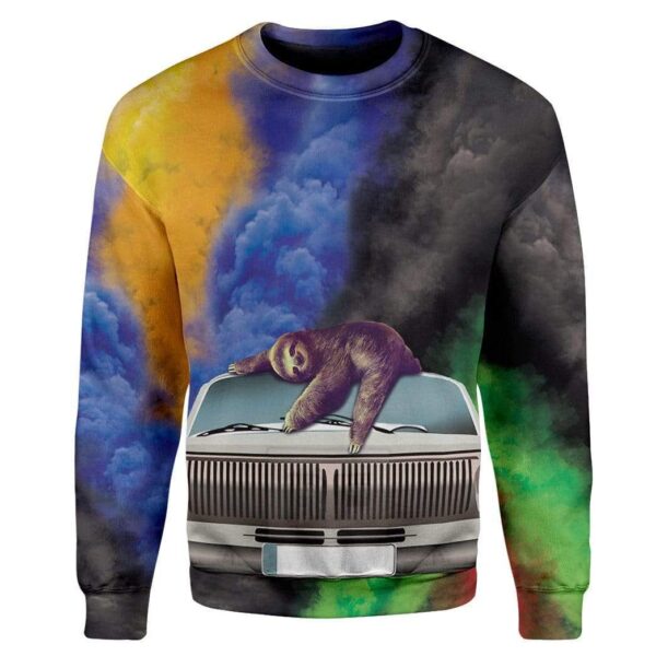 Fast Sloth Custom T-Shirts Hoodies Apparel MV-TA0102204 3D Custom Fleece Hoodies Long Sleeve S