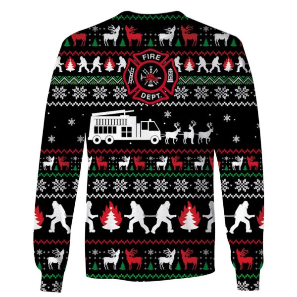Firefighter Merry Christmas Custom T-shirt - Hoodies Apparel HD-UGL110207 3D Custom Fleece Hoodies Long Sleeve S 