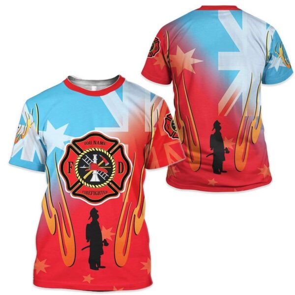 Fireman Custom Name T-Shirts Hoodies Apparel HD-QM0801204 3D Custom Fleece Hoodies 