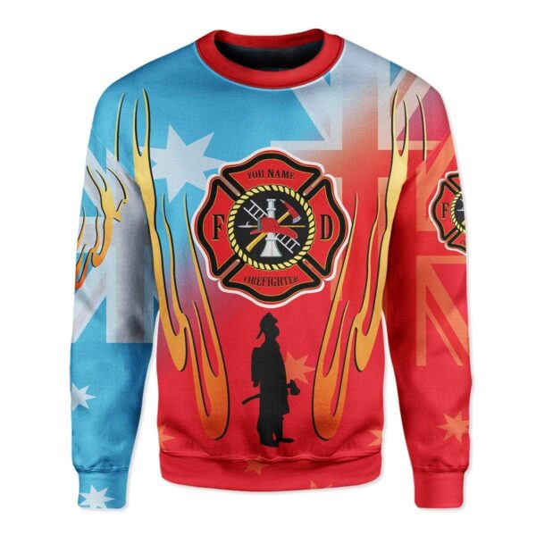 Fireman Custom Name T-Shirts Hoodies Apparel HD-QM0801204 3D Custom Fleece Hoodies Long Sleeve S