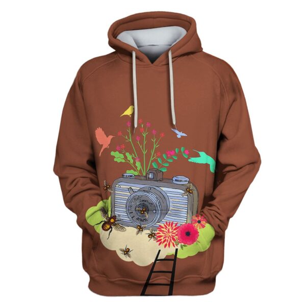 Flower Camera Custom T-shirt - Hoodies Apparel HD-GH110573 3D Custom Fleece Hoodies Hoodie S 