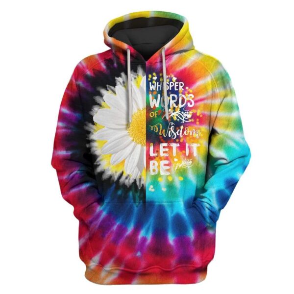 FLOWER IN TIE DYE BACKGROUND Custom T-shirt - Hoodies Apparel HD-GH1106145 3D Custom Fleece Hoodies Hoodie S 