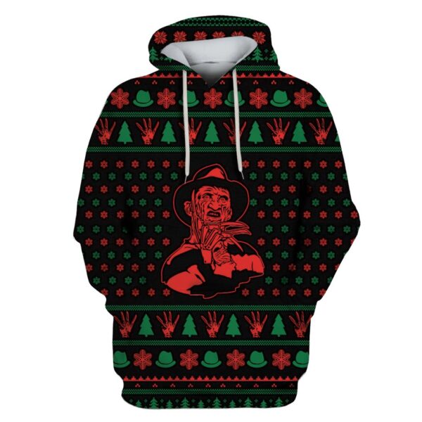 Freddy Krueger in Nightmare on Elm Street Custom T-shirt - Hoodies Apparel HD-MV110674 3D Custom Fleece Hoodies Hoodie S