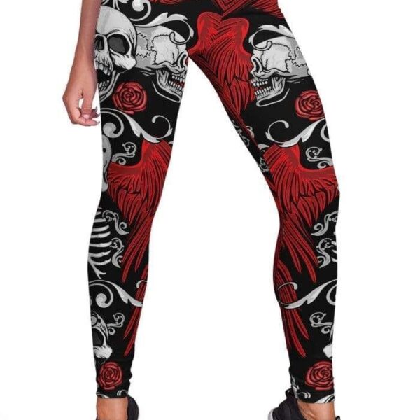 Full-print Leggings Skull HD-GH21091-LEG Leggings Leggings S