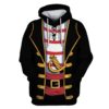 Funny Men's Pirate Costume Custom T-shirt - Hoodies Apparel HD-JOB110104 3D Custom Fleece Hoodies Hoodie S