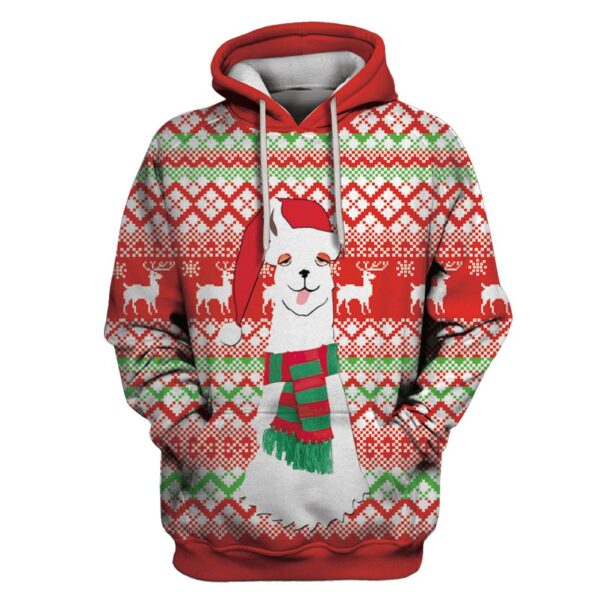 Funny Ugly Merry Christmas Custom T-shirt - Hoodies Apparel HD-UGL110161 3D Custom Fleece Hoodies Hoodie S 
