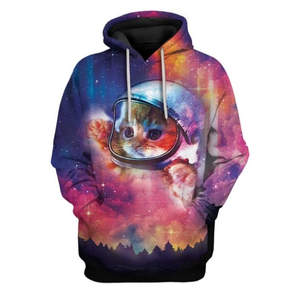 Galaxy Astronaut Cat Custom T-Shirts Hoodies Apparel CT-AT3112191 3D Custom Fleece Hoodies Hoodie S 