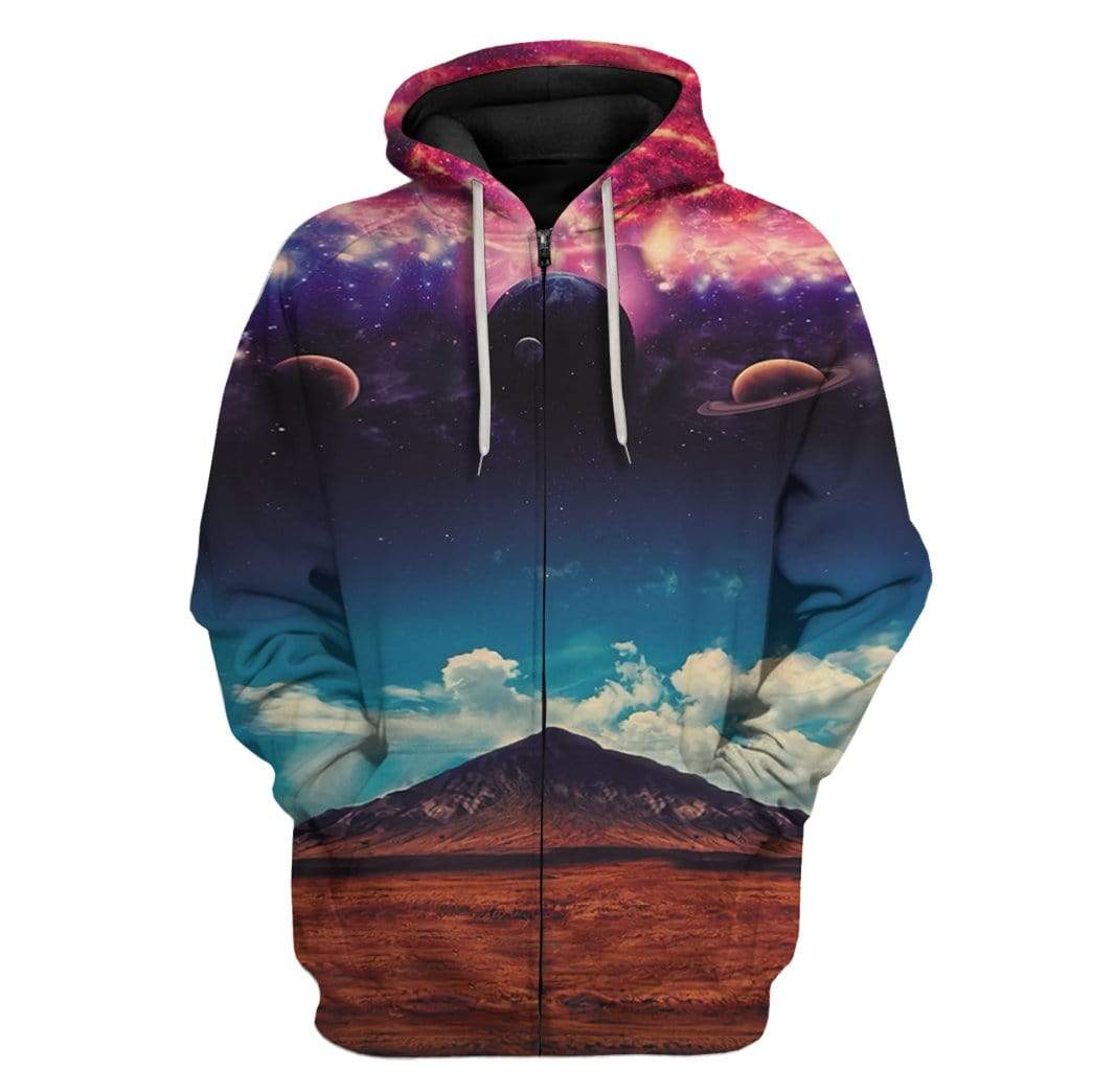 Galaxy Custom T-Shirts Hoodies Apparel HD-AT1912193 3D Custom Fleece Hoodies Zip Hoodie S
