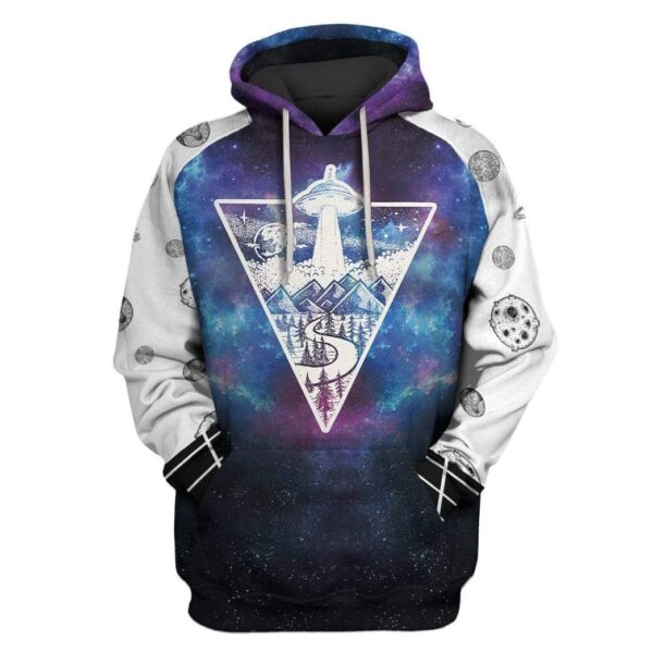 Galaxy UFO Custom T-shirt - Hoodies Apparel HD-GH20001 3D Custom Fleece Hoodies Hoodie S 