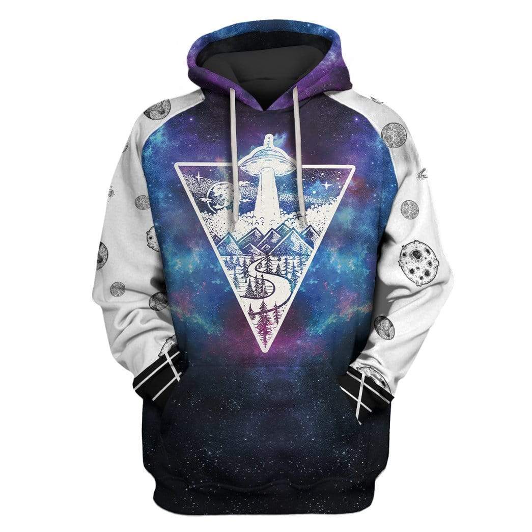 Galaxy UFO Custom T-shirt - Hoodies Apparel HD-GH20001 3D Custom Fleece Hoodies Hoodie S