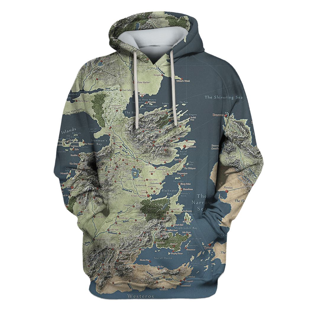 Game of Thrones map Custom Hoodies Apparel HD-MV111326 3D Custom Fleece Hoodies Hoodie S