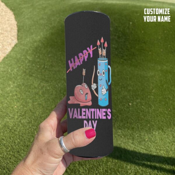 GearHuman 2D Happy Valentines Day Custom Name Tumbler GR110116 Tumbler 