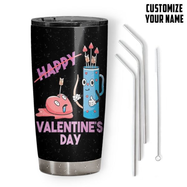 GearHuman 2D Happy Valentines Day Custom Name Tumbler GR110116 Tumbler 