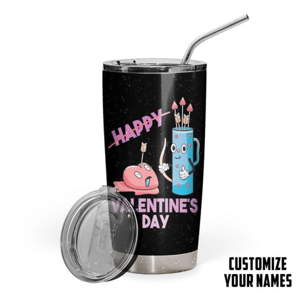 GearHuman 2D Happy Valentines Day Custom Name Tumbler GR110116 Tumbler