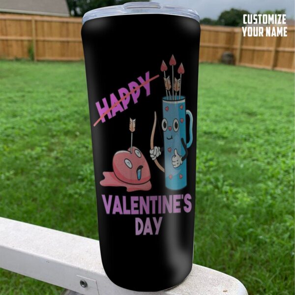 GearHuman 2D Happy Valentines Day Custom Name Tumbler GR110116 Tumbler 
