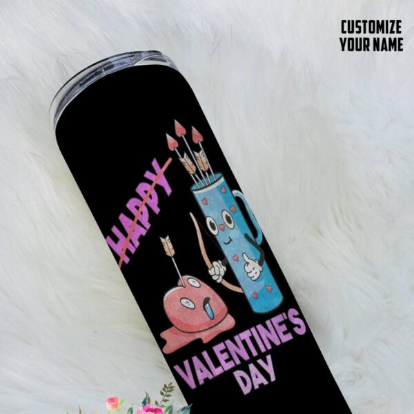 GearHuman 2D Happy Valentines Day Custom Name Tumbler GR110116 Tumbler 