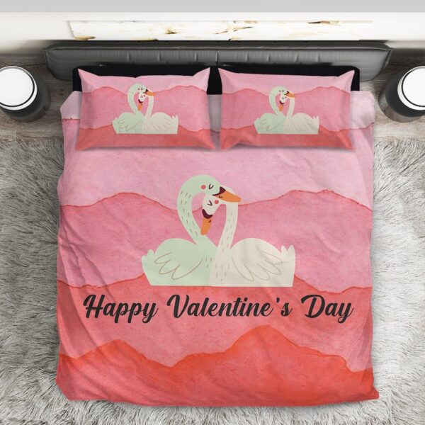GearHuman 3D Adorable Swan Couple Valentine Custom Bedding GR050112 Bedding Set