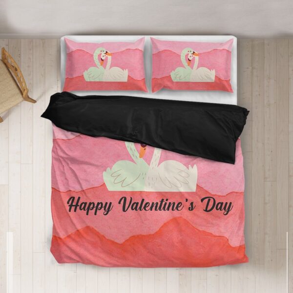GearHuman 3D Adorable Swan Couple Valentine Custom Bedding GR050112 Bedding Set