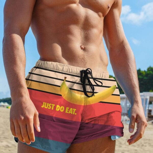 Gearhumans 3D Stop Staring At My Banana Custom Beach Shorts Swim Trunks GL02078 Men Shorts