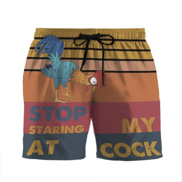 Gearhumans 3D stop staring at my cock Summer Beach Shorts Swim Trunks GV03073 Men Shorts Men Shorts S