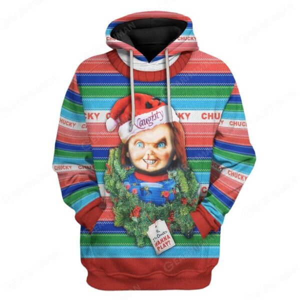 Gearhumans Custom Chucky Apparel HD-TT2091901 3D Apparel Hoodie S 