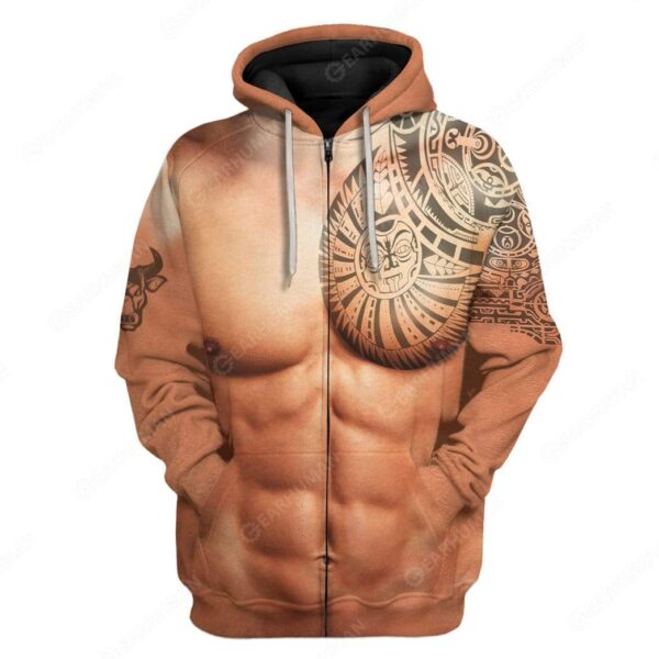Gearhumans Custom Dwayne Johnson Apparel HD-AT2191905 3D Apparel Zip Hoodie S 