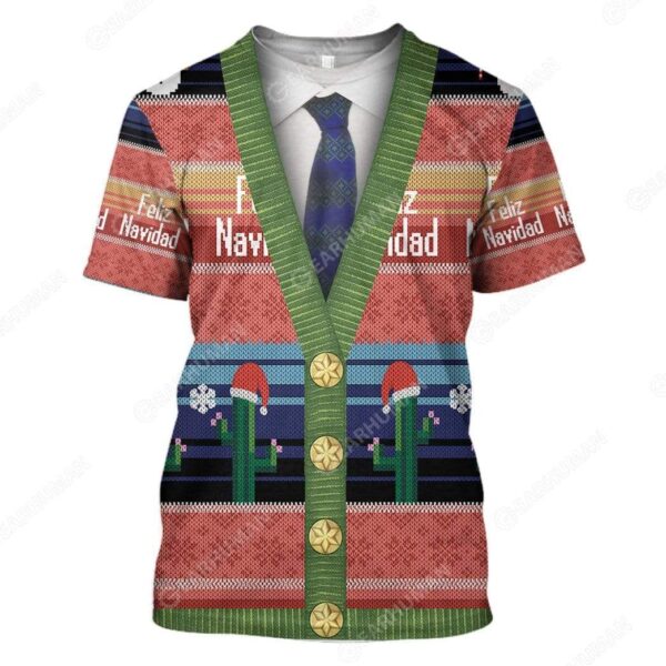 Gearhumans Custom Feliz Navidad Apparel HD-TT1991906 3D Apparel T-Shirt S 