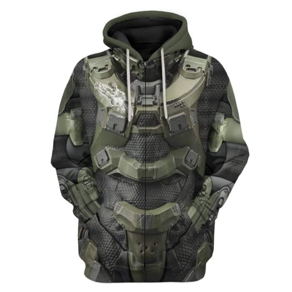 Gearhumans Custom Halo Apparel HD-DT16101905 3D Apparel Zip Hoodie S