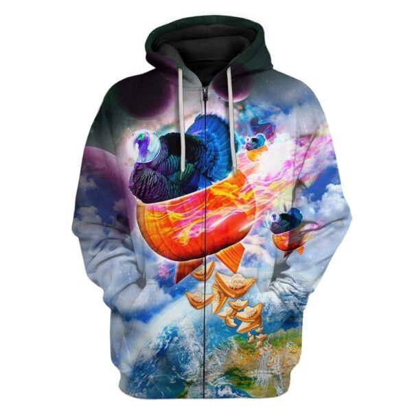 Gearhumans Custom Thanksgiving Turkey Apparel HD-AT17101916 3D Apparel Zip Hoodie S 